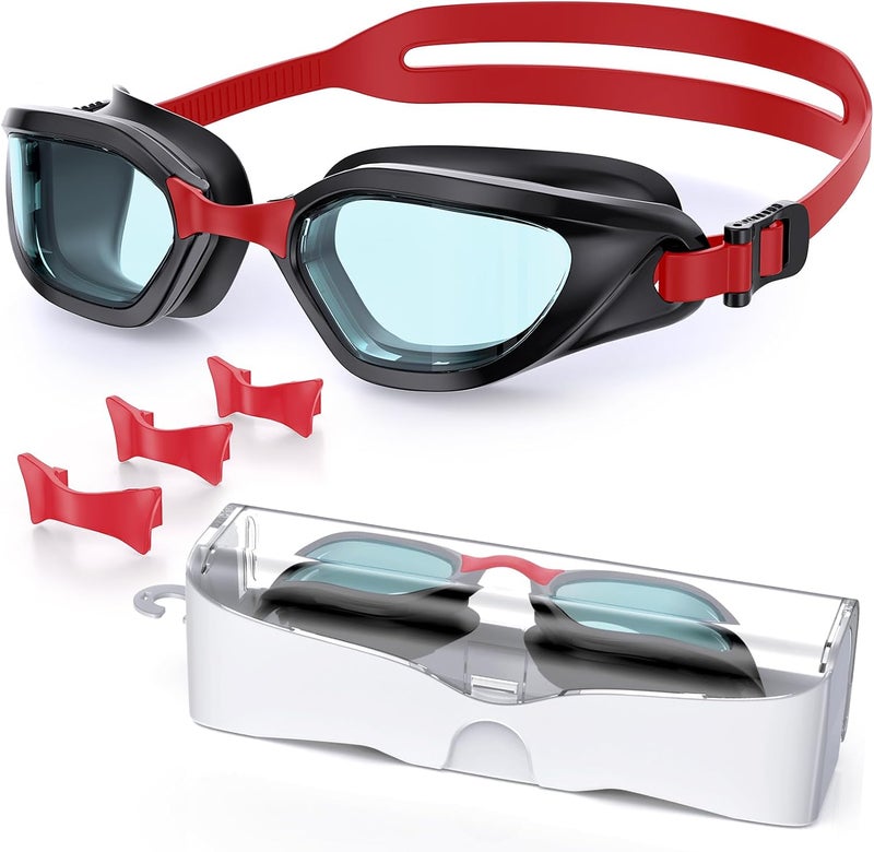 Vegemono Swim Goggles, Unisex Adult Swimming Goggles Anti Fog Anti UV No Leakage Wide View for Men Women Youth - Image 1